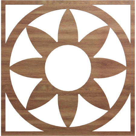 Ekena Millwork Blume Wood Fretwork Pierced Ceiling Medallion, Walnut, 30"OD x 10 3/8"ID x 1/4"T CMWP30X30X0250BLWA